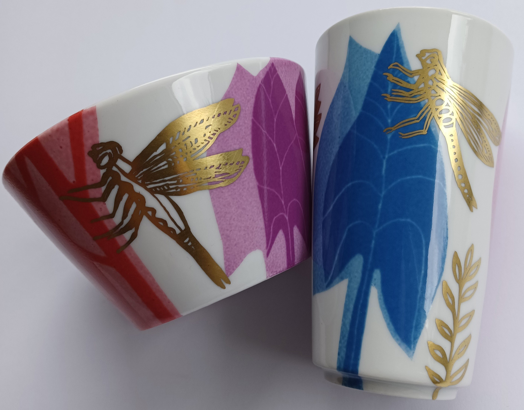 Schale, Becher, Porzellanmalerei Porzellanmalerei, Unikate